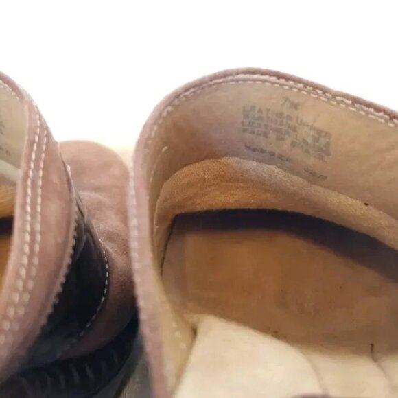 Womens Nurture Leather Slide On Mules Clogs Shoes 7 M Caramel Brown Faux Buckle - Picture 4 of 13